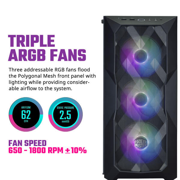 Cooler Master MasterBox TD500 Mesh ARGB E-ATX Mid Tower Case